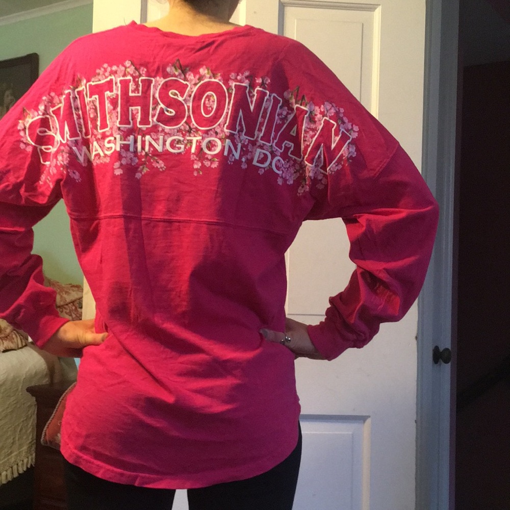 Smithsonian cherry blossom long sleeve shirt.